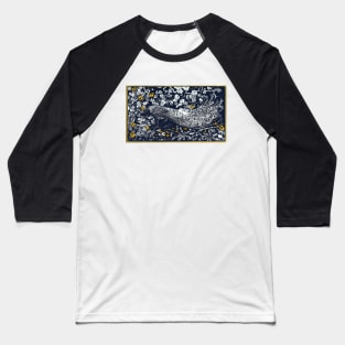 Peacock & Yellow Flowers 1877 Theo van Hoytema Baseball T-Shirt